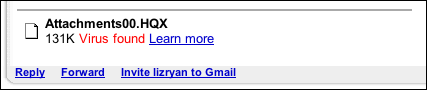 Email virus attachment