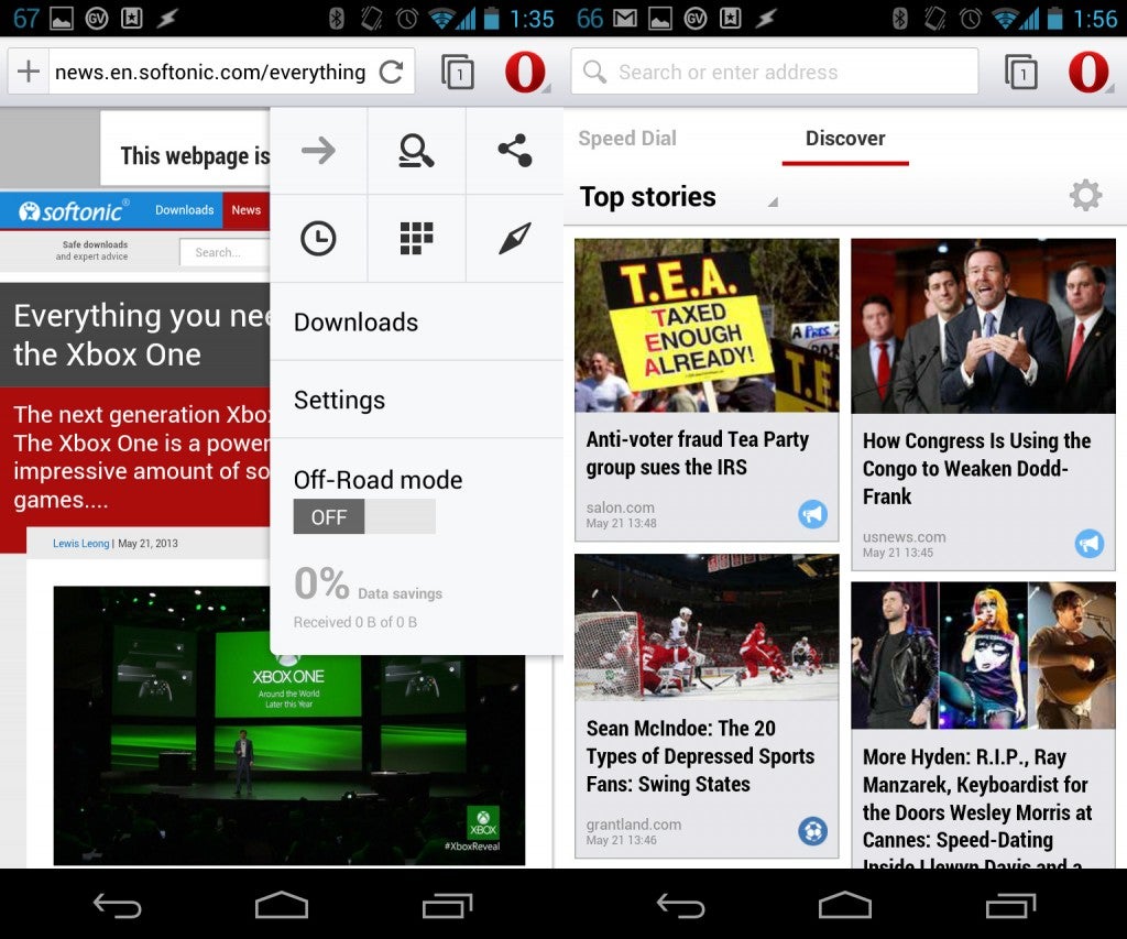 opera for android combined