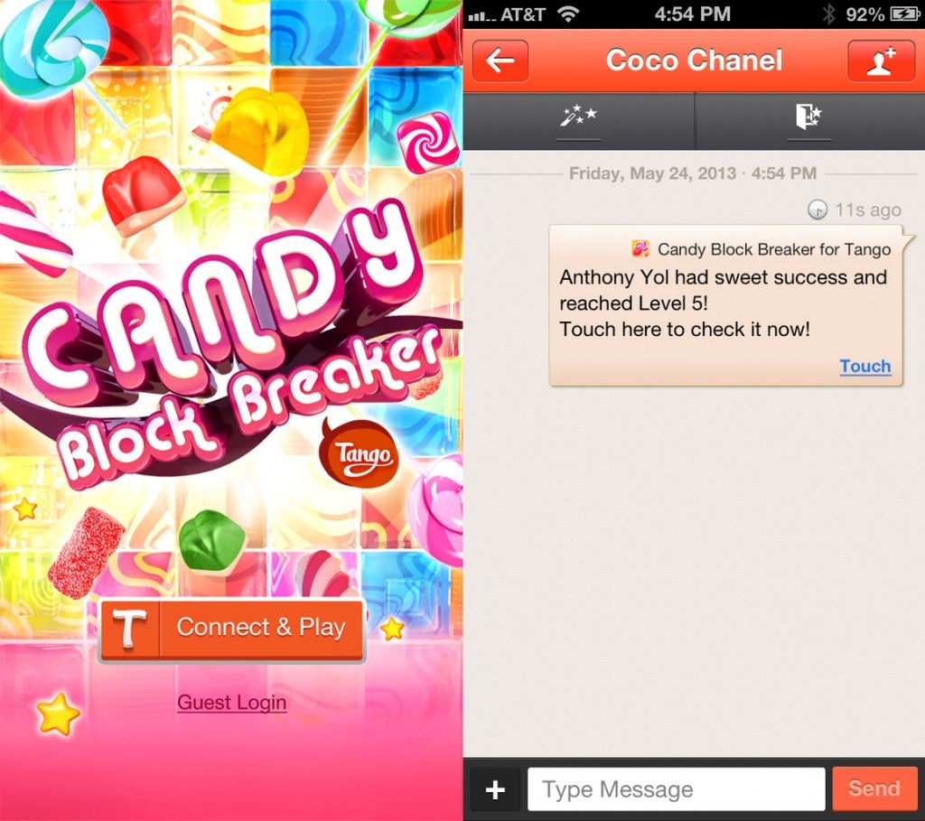 candy block breaker tango platform