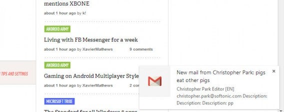 chrome notifications