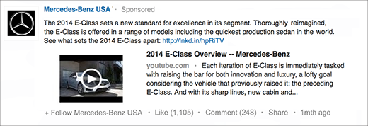 LinkedIn Sponsored Updates