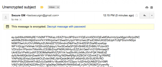 SecureGmail An encrypted email with SecureGmail.