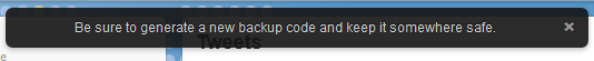 change your backup code
