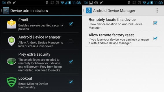 android settings