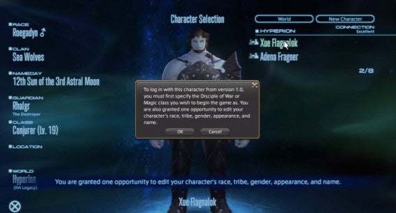 legacy character from 1.0
