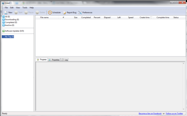 Orbit Downloader main window