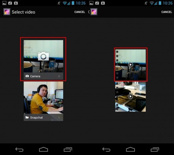 select video