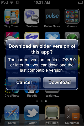 iOS last compatible version