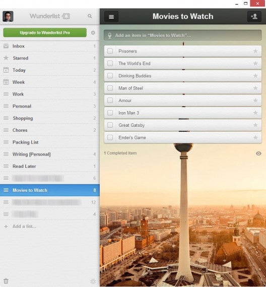 wunderlist chrome app