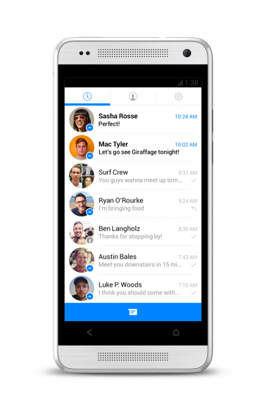 Facebook Messenger updated interface