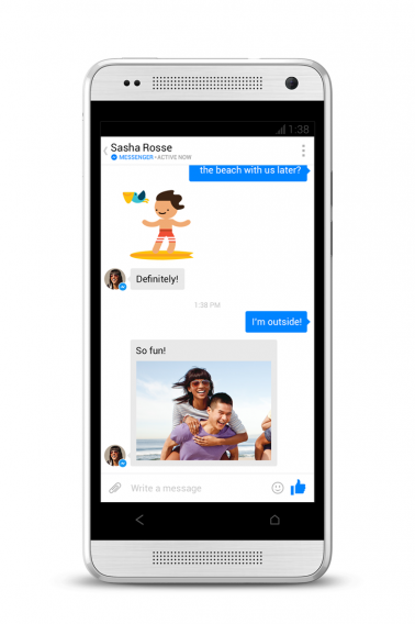 Facebook Messenger updated conversation look