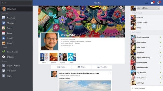 fb for windows 8.1 profile