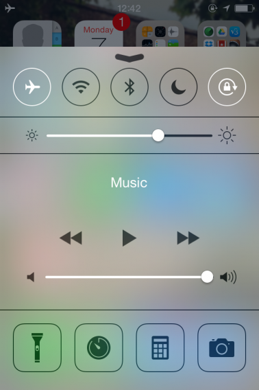 Control Center Airplane Mode