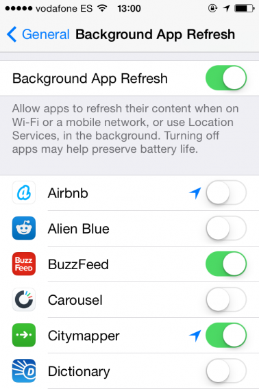 Background App Refresh