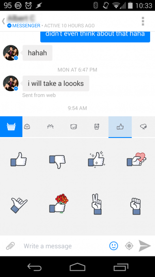 Facebook Likes sticker pack for Android