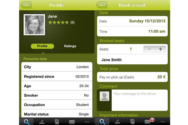 Carpooling for iPhone