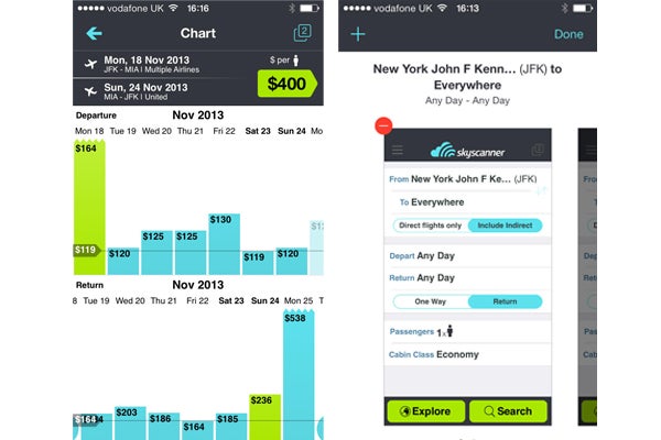 SkyScanner for iPhone