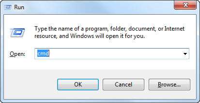 Open the Run command