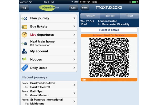 thetrainline for iPhone