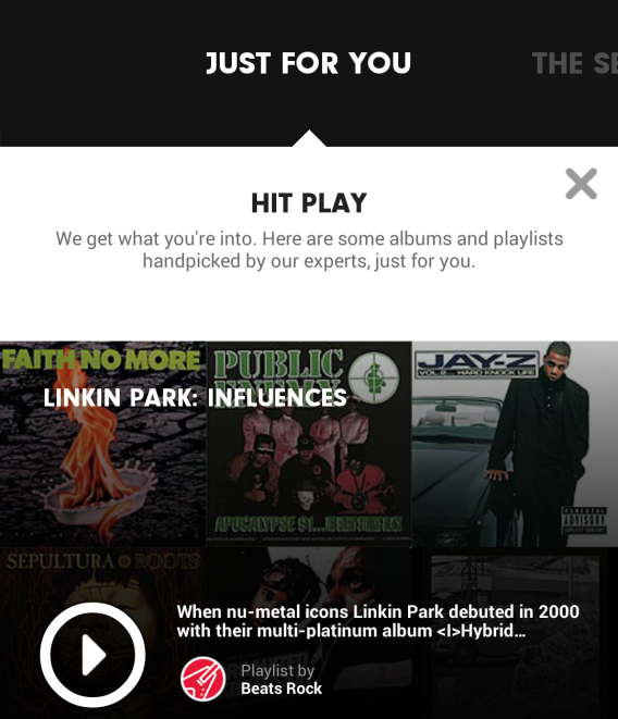Beats Music wrong suggestion