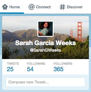 Twitter's new profile card Twitter's new profile card