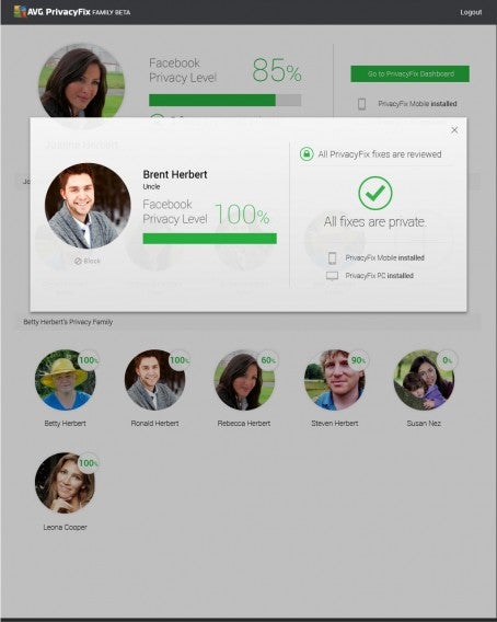 AVG PrivacyFix Family audit results