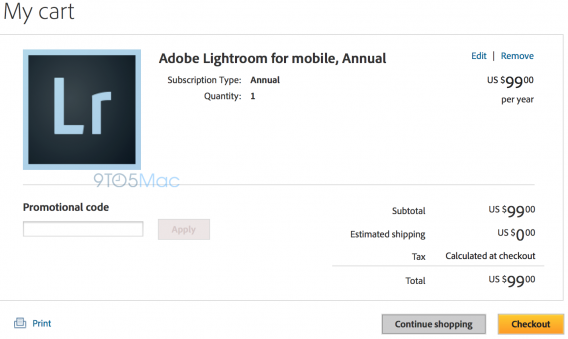 Adobe Lightroom for iPad leaked