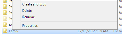 Windows folder properties