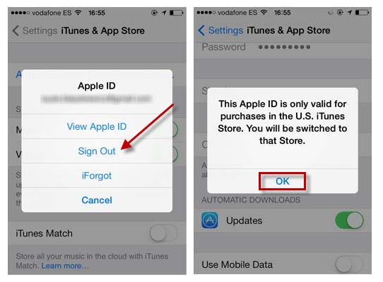 Log in to your new Apple ID on your iPhone