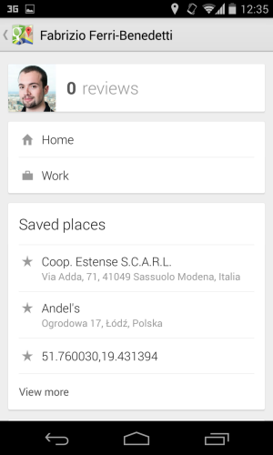 Google Maps history
