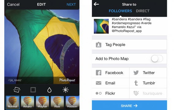 You can edit and then share the photo on Instagram