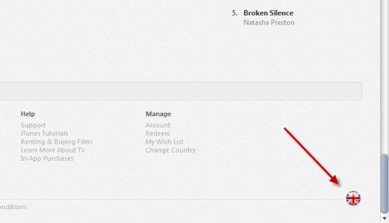 Click on the flag to change stores Click on the flag to change stores