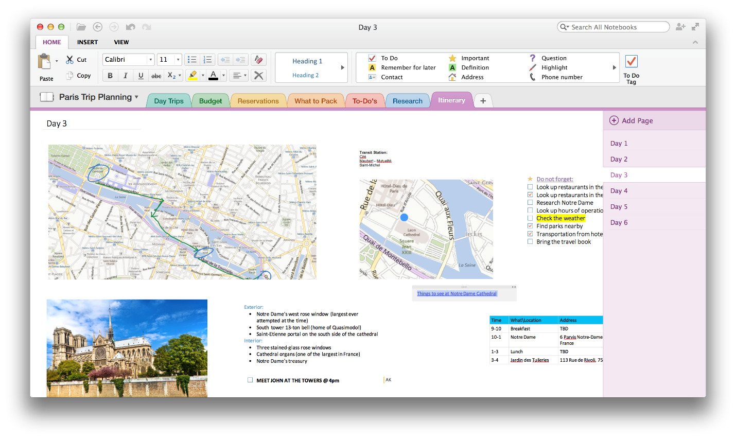 OneNote for Mac - notepad