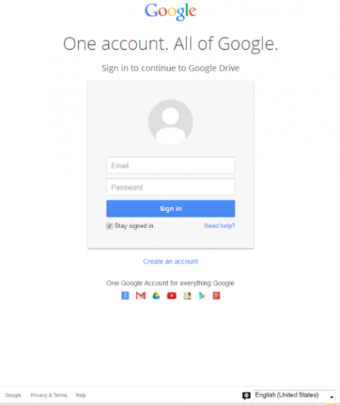 Google Docs phishing page