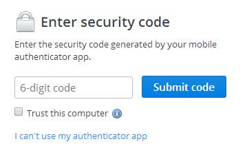 Dropbox two factor authentication
