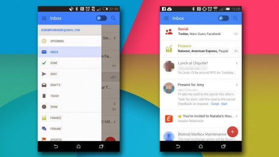 Gmail for Android leaked update header