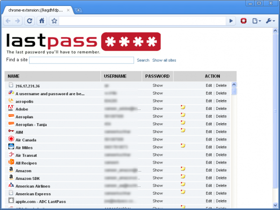 LastPass for Chrome