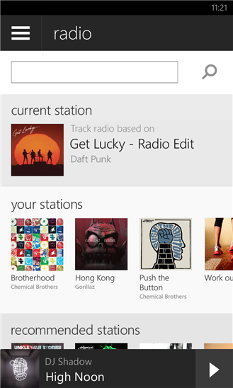 Spotify Radio Windows Phone