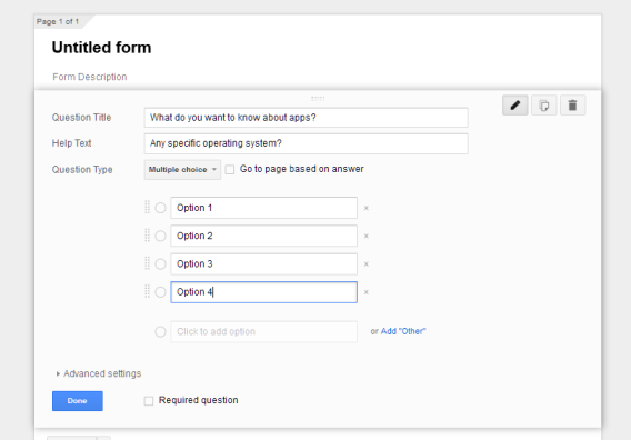 Google Forms multiple=