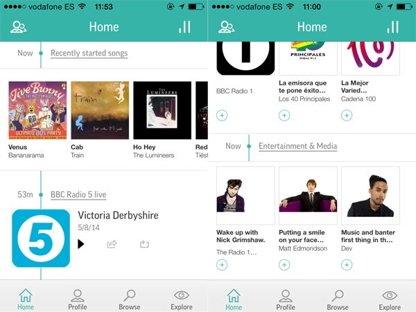 TuneIn Radio Home