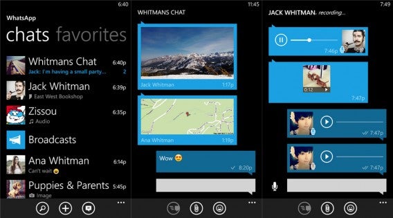 WhatsApp Windows Phone combined
