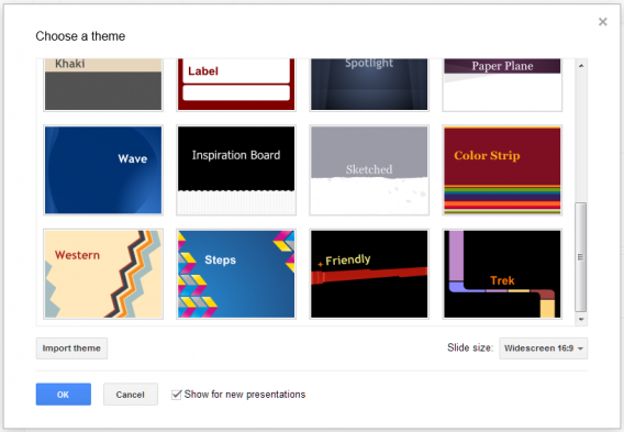 Google Presentation Themes
