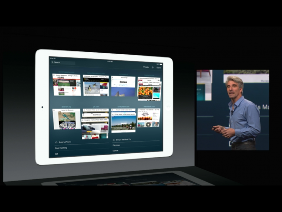 iOS 8 Safari tab view iOS 8 Safari tab view