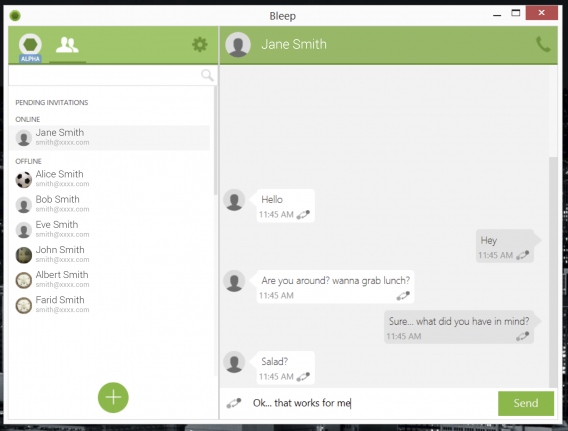 BitTorrent Bleep updated screen interface