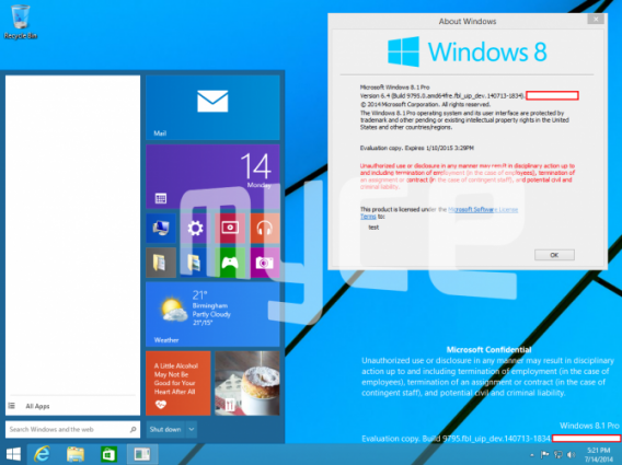 Windows Threshold Start Menu Windows Threshold Start Menu