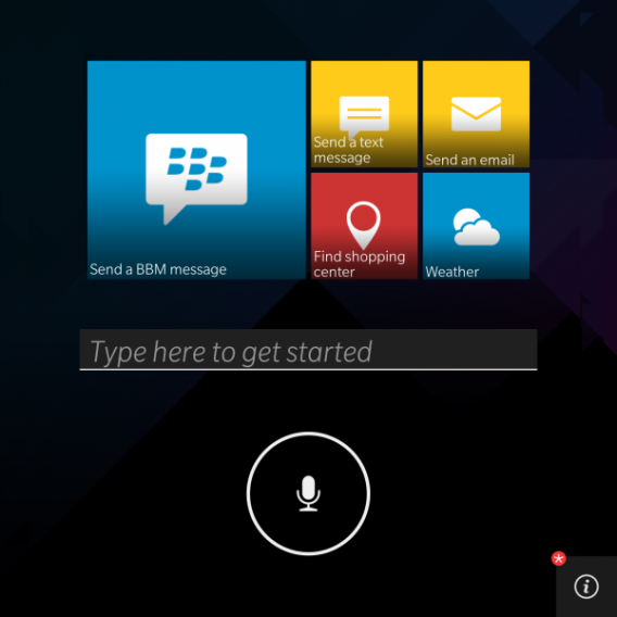 BlackBerry Assistant main menu BlackBerry Assistant main menu