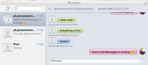 iMessage Mac chat demo