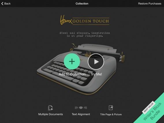 Hanx Writer additional type writers to buy