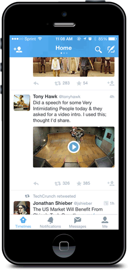 Twitter Tony Hawk video player demo