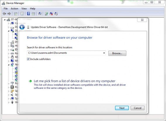 Find driver on your PC